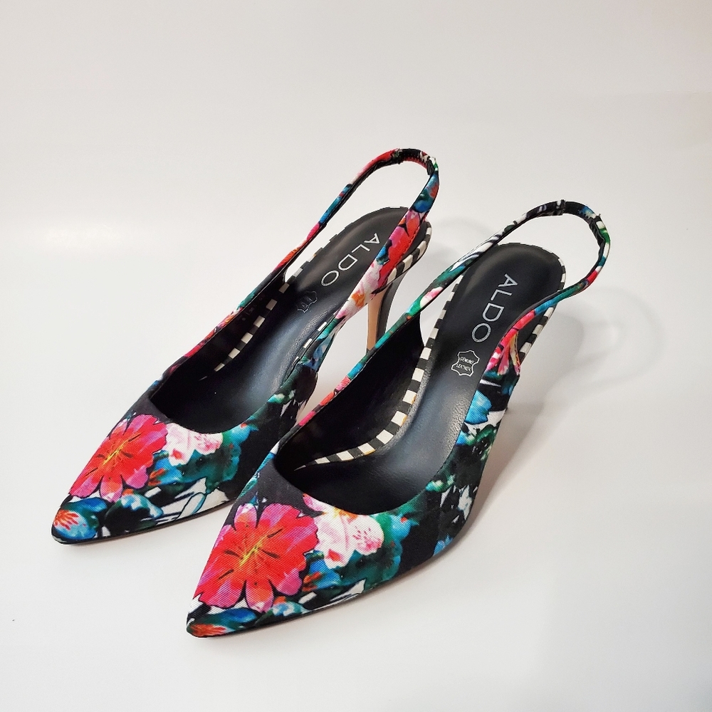 ALDO Criwiel Slingback Floral Size 8